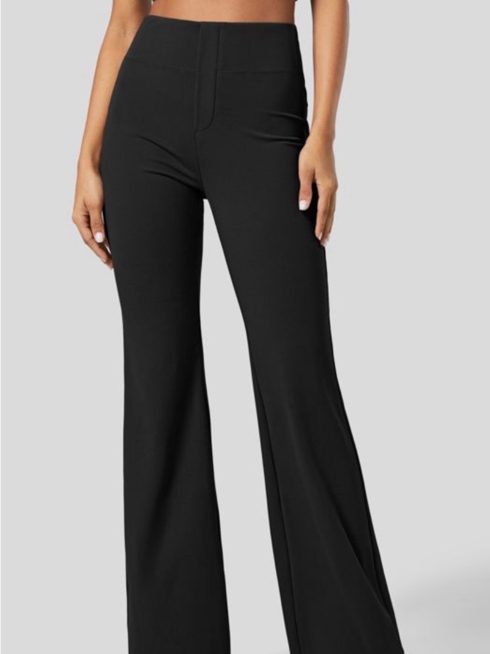 Halara Flex™ High Waisted Back Side Pocket Slight Flare Work Pants Small Long